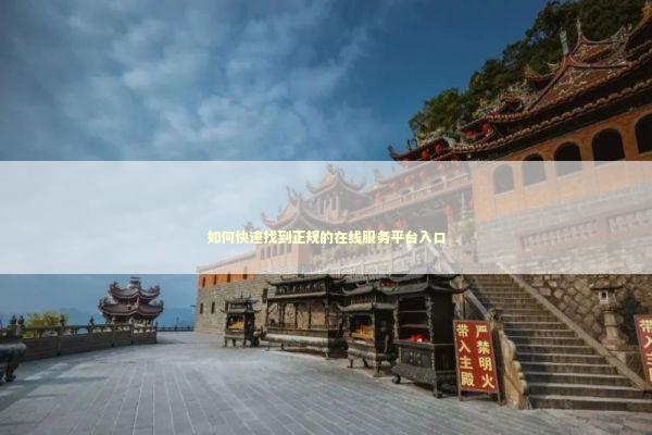 如何快速找到正规的在线服务平台入口 IT技术